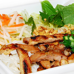 38. Grilled Chicken Noodle Bowl - Bún Gà Nướng