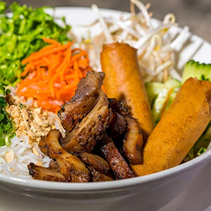 39. Grilled Chicken Egg Rolls Noodle Bowl - Bún Gà Nướng, Chả Giò