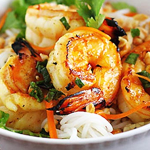 40. Grilled Shrimp Noodle Bowl - Bún Tôm Nướng