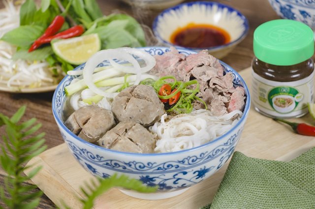 Rare Beef Pho with Meatball